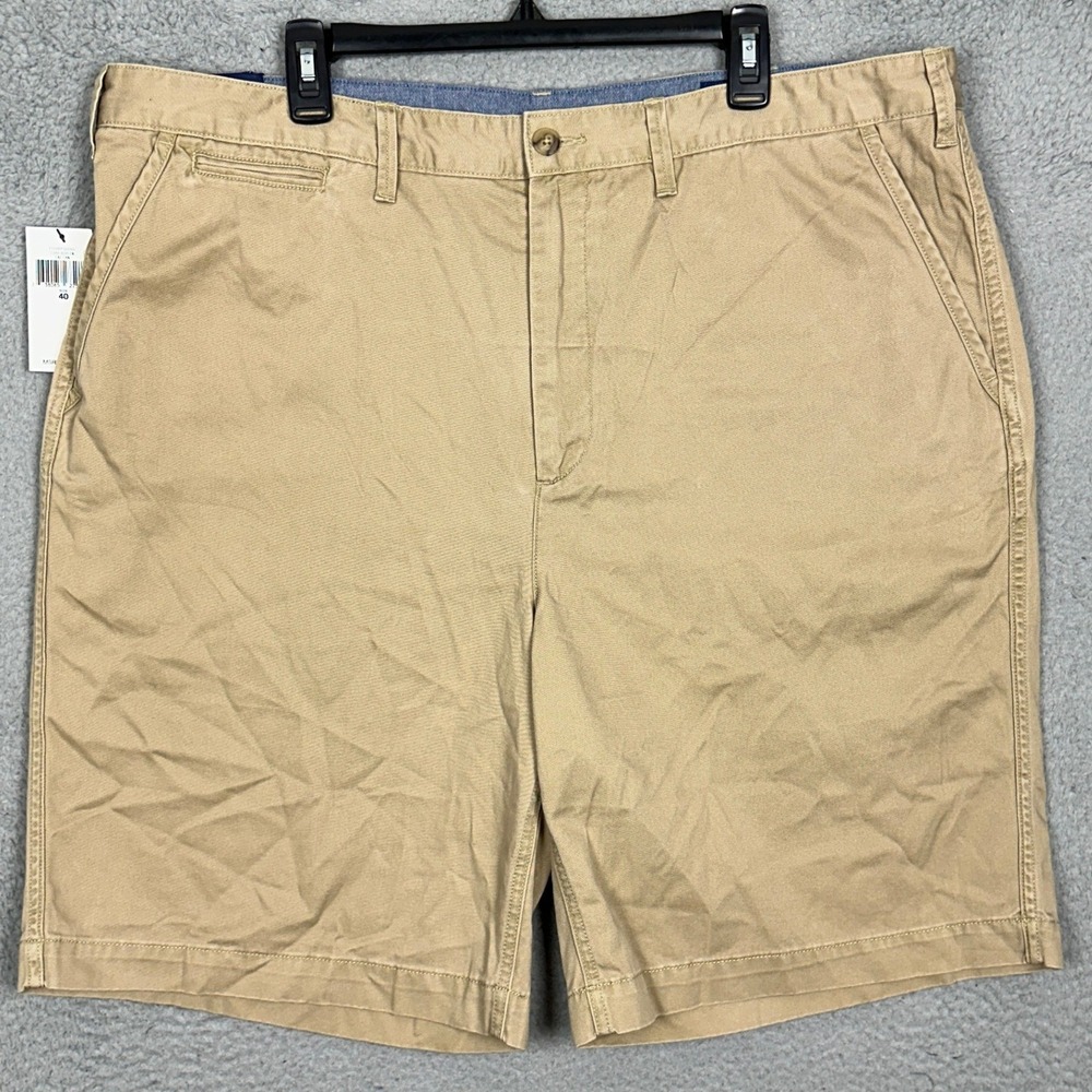 NEW Polo Ralph Lauren Shorts Mens 40 Relaxed Fit 10 Tan Khaki Chino Flat Front